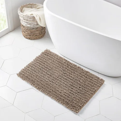 Miniatura 59 de Walensee Alfombra de baño antideslizante (24x17 pulgadas, rosa polvoriento) absorbente de agua, súper suave, lanuda de felpilla, lavable a máquina