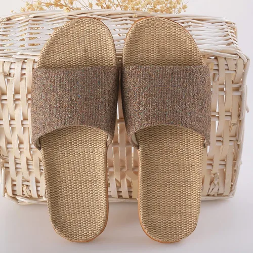 Miniatura 5 de WALLDOR Promociona las pantuflas de circulación sanguínea, sandalias de reflexología saludable, pantuflas de interior para parejas en casa, Beige