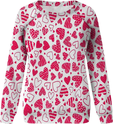 Miniatura 48 de Sudadera de manga larga con estampado de leopardo y corazón para mujer, para el día de San Valentín, sin botones, para niñas, regalos