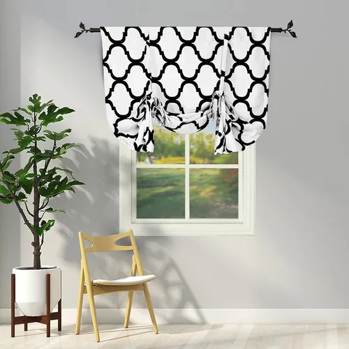 Miniatura 49 de Melodieux - Cortinas de bolsillo de moda marroquí para cocina, cafetería o baño, pequeñas ventanas