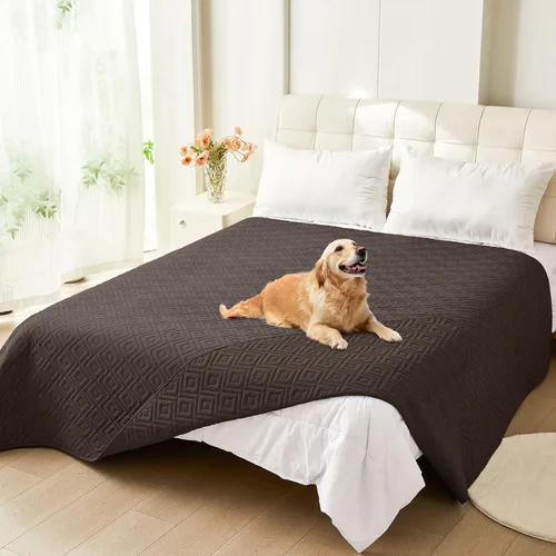 Miniatura 66 de hyha Manta impermeable para perro, manta suave para cama de perro, manta para mascotas, funda de sofá impermeable lavable para perros, fundas Gris