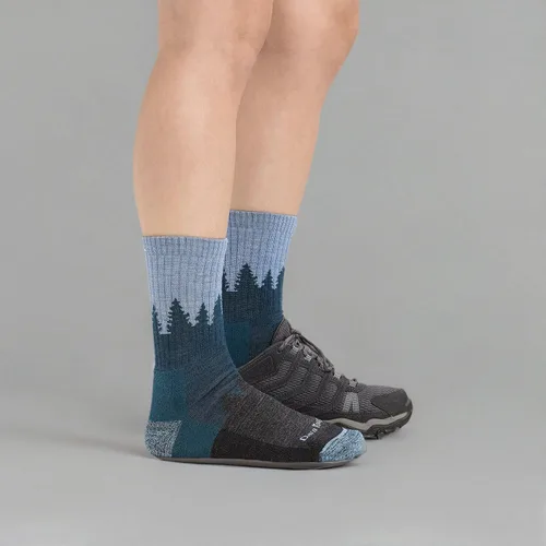 Miniatura 8 de Darn Tough Vermont Treeline Micro Crew - Calcetines de senderismo de peso medio con cojín para mujer (estilo 1971)