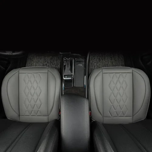 Miniatura 5 de JOJOBAY Funda de Cuero para Asiento de Automóvil, Fundas de Asiento Inferior para Automóviles, Protector de Asiento Delantero (Inferior), Apto