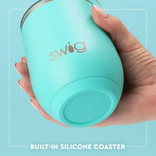 Miniatura 5 de Swig Life Vaso de vino de 12 onzas con tapa, acero inoxidable, apto para lavavajillas, portátil, triple aislamiento (todos los americanos)
