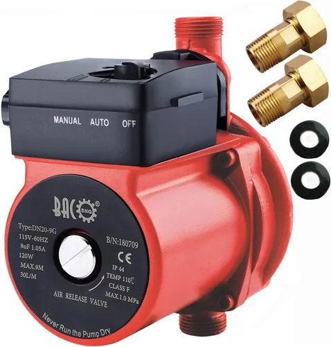 Miniatura 12 de Bacoeng Bomba de recirculación de agua caliente, 110 V NPT de 3/4 pulg., bomba de circulación con enchufe de EE. UU