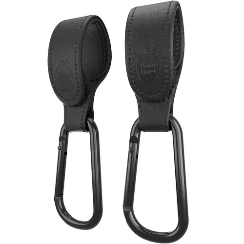 Miniatura 12 de Baby Uma Ganchos de cochecito para bolsas (paquete de 2) – Clips y ganchos universales para cochecito, antideslizantes con apertura con una sola