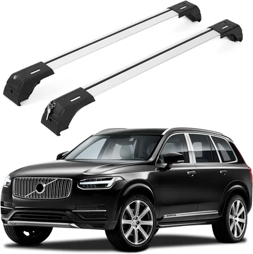 ERKUL Barras transversales de techo para Volvo XC90 2016-2026 | Barras transversales de aluminio con cerradura antirrobo para el techo | Compatible