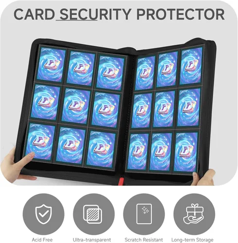 Miniatura 6 de Carpeta de 9 bolsillos para tarjetas, carpeta de 360 bolsillos para tarjetas coleccionables, carpeta de bolsillos de doble cara, carpeta para MTG