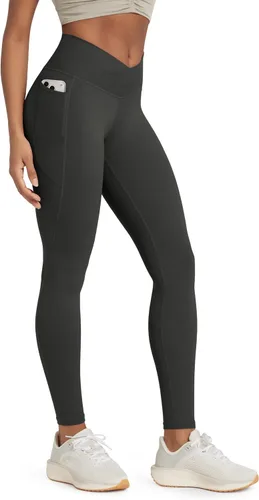 Miniatura 14 de ODODOS Leggings Suaves como Mantequilla de Cintura Cruzada con Bolsillos para Mujeres, ODCLOUD Pantalones de Yoga Lounge Cruzados de 25" / 28