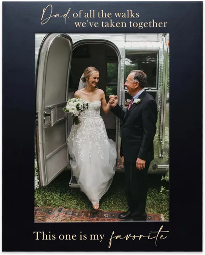 XJF Marco de fotos grabado para papá - Papá de todos los paseos que hemos tomado juntos, este es mi favorito, regalos de boda para el padre de la