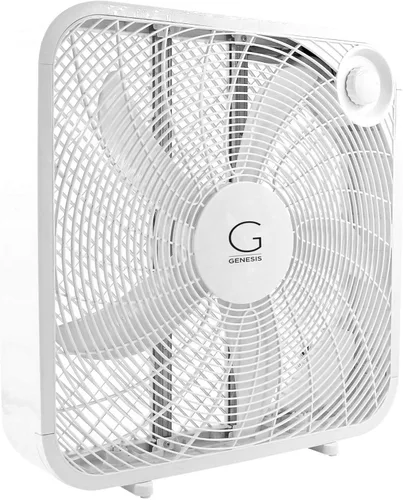 Miniatura 4 de Genesis Ventilador de caja de 20 pulgadas, 3 ajustes, tecnología de refrigeración máxima, asa de transporte, blanco (G20BOX-WHT)