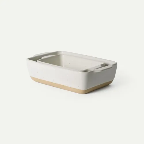 Miniatura 19 de Mora - Plato para hornear de porcelana profunda, 9 x 13 pulgadas, apto para horno a mesa, congelador Earl Grey