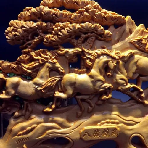 Miniatura 8 de Adornos de estatua de ocho caballos, decoración de oficina en casa, estilo chino, arte asiático, escultura de caballo al éxito, decoración de Feng