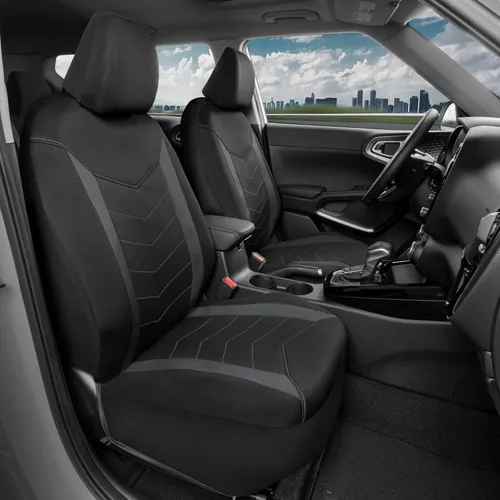 Miniatura 3 de Motor Trend SpillGuard 2 fundas de asiento gris carbón para automóviles y fundas de asiento para camiones – Fundas de asiento de coche impermeables