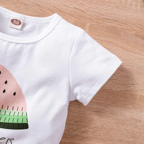 Miniatura 8 de FOCUTEBB Conjunto de ropa de verano para bebé niña, camiseta y pantalones cortos de lino con cinturón, lindo conjunto de ropa