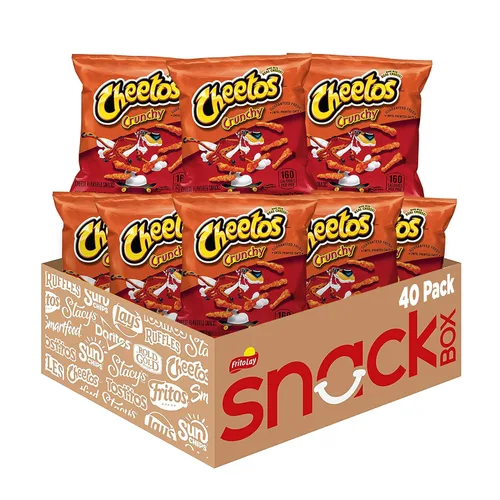 Cheetos - Bocadillos con sabor a queso, crujientes, 1 onza (paquete de 40)