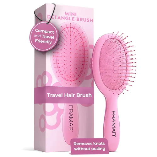 Miniatura 11 de FRAMAR Cepillo para desenredar el cabello morado, cepillo desenredante para mujeres, cepillo para cabello mojado para niñas, cepillo desenredante