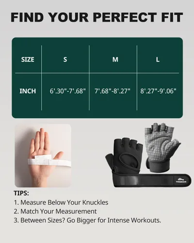 Miniatura 5 de Trideer Guantes de levantamiento de pesas para mujeres y hombres con soporte de muñeca, guantes de entrenamiento para mujer, protección completa