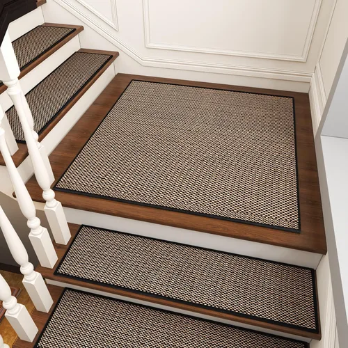 Miniatura 11 de PADOOR Peldaños de escalera antideslizantes, alfombras de escalera con respaldo de goma para escalones de madera, 15 piezas de peldaños de escalera