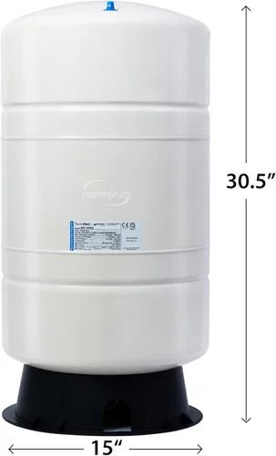 Miniatura 3 de iSpring Tanque prepresurizado T20M de 20 galones para sistemas de ósmosis inversa (RO) con 14 galones de capacidad de almacenamiento de agua