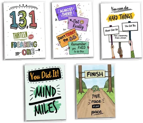 Miniatura 8 de Tarjetas de felicitación 5K Runner 3.1 millas Paquete de 5 carreras