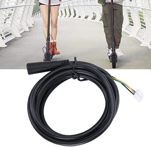 Miniatura 3 de Cable de alimentación de datos de scooter, 4.2 ft 4.17 pies 42 V caucho negro datos cable de alimentación Accesorios para Xiaomi Mijia M365 Scooter
