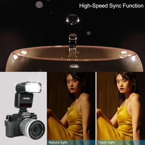 Miniatura 6 de GODOX Flash TT350F para cámara Fujifilm, 2.4G inalámbrico GN36 HSS 1/8000s TTL Flash Speedlite compatible con cámara digital Fuji X-Pro2 X-T20 X-T2