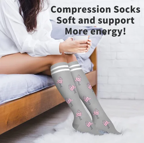Miniatura 4 de Calcetines médicos de compresión de cobre para mujeres y hombres (6 pares), el mejor apoyo para correr, atletismo, enfermería, viajes