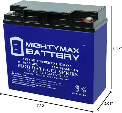 Miniatura 9 de Mighty Max Battery Reemplazo de batería GEL de 12V 18AH para generador Troy-Bilt XP de 7000 vatios