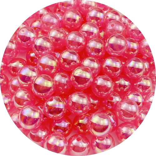 400 cuentas redondas acrílicas de 0.315 pulgadas de color AB, cuentas espaciadoras redondas con agujeros para aretes, pulseras, collares, llaveros,