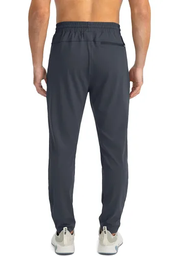 Miniatura 3 de G Gradual Pantalones deportivos para hombre con bolsillos con cremallera, pantalones deportivos cónicos para entrenamiento, correr, correr