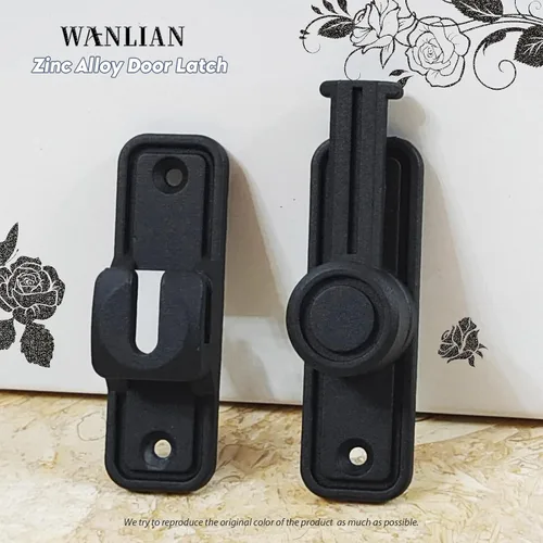 Miniatura 6 de WANLIAN Cerradura de puerta de granero de 90 grados Cerradura de puerta deslizante resistente Cerradura de puerta de bolsillo para 180 grados
