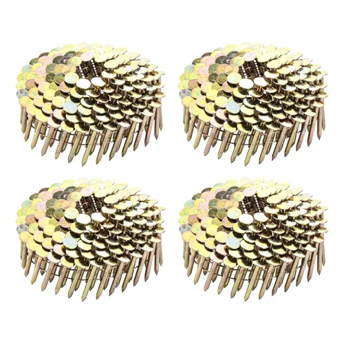 Miniatura 13 de meite 2880 unidades clavos en rollo para techos de 1-1/4 pulgadas x 0.120 pulgadas para pistola clavadora de techos, cabeza redonda de 15 grados