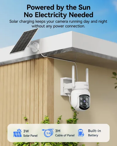 Miniatura 3 de Cámaras de seguridad solares inalámbricas para exteriores, sistema de cámara de seguridad solar de 4MP con NVR de 10 canales, grabación local de 128