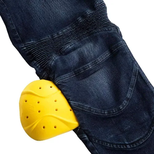 Miniatura 7 de ILM Pantalones de Motocicleta Dirt Bike para Hombres CE Blindados Equipo de Conducción de Motocross Jeans Motocicleta Aventura Touring Pantalón Azul