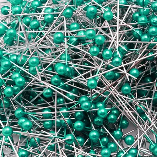 Wetco 800 alfileres redondos de 1.4 in de cabeza de perlas para costura, ramilletes, floristas, bodas, pasadores de costura (aguamarina)