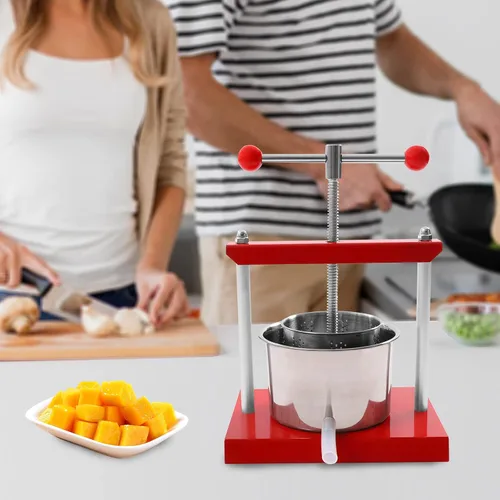 Miniatura 6 de Prensa manual de vino de frutas y hierbas para tintura de queso, máquina de prensa de barriles de acero inoxidable de 0.8 galones para jugo