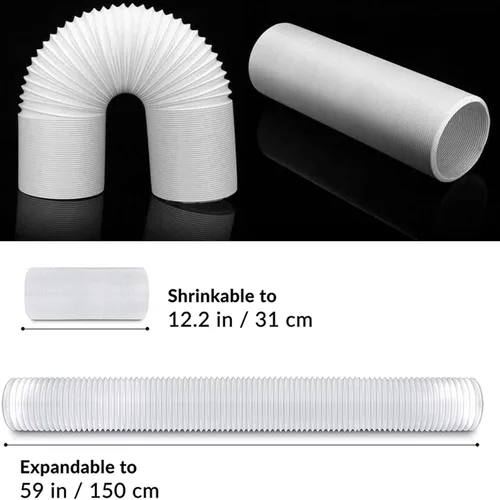 Miniatura 3 de Manguera de aire acondicionado portátil, ventilación de escape portátil de 5 pulgadas de diámetro para aire acondicionado portátil, adecuada