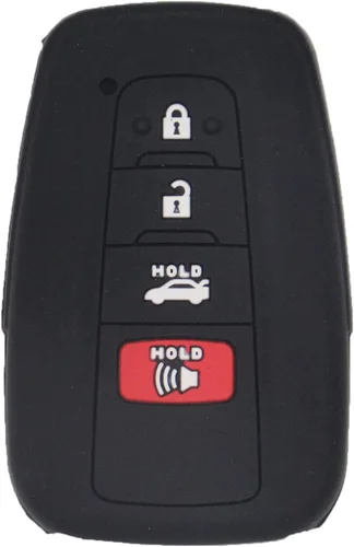Miniatura 2 de LemSa Funda protectora de silicona para llavero de Toyota Camry C-HR Prius 2017 2018 2019 2020 HYQ14FBC, 2 unidades, color negro