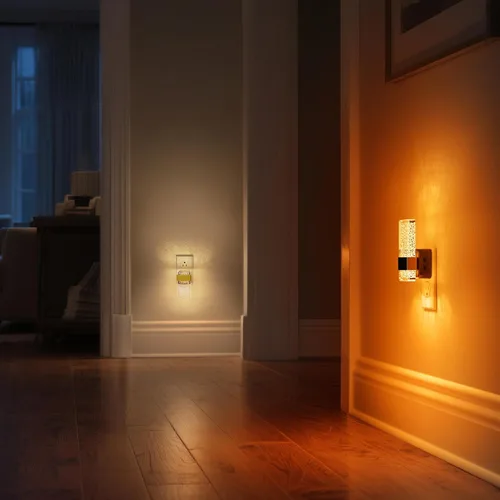 Miniatura 7 de DORESshop Luces nocturnas LED enchufables a la pared, luz nocturna regulable de 3 niveles, luz nocturna decorativa de burbujas, sensor de atardecer