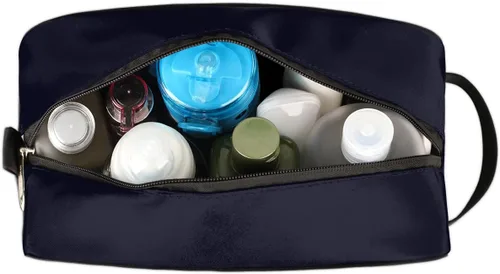 Miniatura 5 de Neceser de viaje para hombres y mujeres, bolsa de afeitar resistente al agua, bolsas de almacenamiento plegables con asa para artículos de tocador