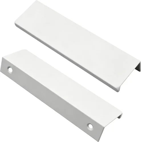 Miniatura 19 de Tiradores negros de 3.94 pulgadas para gabinete, 6 unidades, espacio entre agujeros de 2.52 pulgadas, tiradores de borde de aleación de aluminio