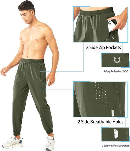 Miniatura 3 de NORTHYARD Pantalones deportivos para correr para hombre, ligeros, de secado rápido, para gimnasio, deportes activos, entrenamiento en pista