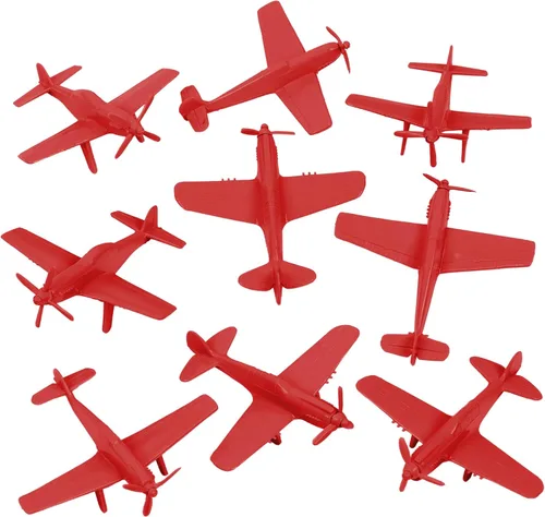 Miniatura 8 de TimMee Aviones de Caza Ases WW2 - Aviones de plástico azules de 9 piezas para soldados de ejército, fabricados en EE. UU