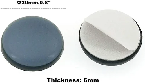 Miniatura 2 de ALIMITOPIA 20 piezas de muebles de teflón adhesivo para muebles de cocina, parachoques deslizante, almohadilla autoadhesiva para suelo de baldosas