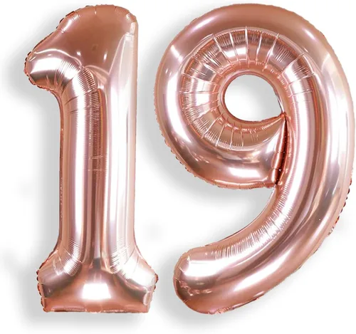 Miniatura 53 de AULE Globos grandes de 40 pulgadas con números 0 azules, globos grandes de números de aluminio, decoraciones de fiesta de cumpleaños de helio