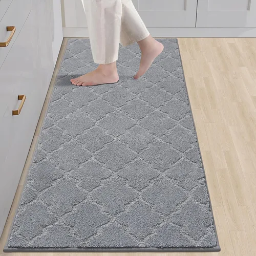 Miniatura 27 de COSY HOMEER Alfombras suaves de cocina [2 piezas] para el frente del fregadero súper absorbentes, tapetes y tapetes de cocina de 20 x 30 pulgadas/20