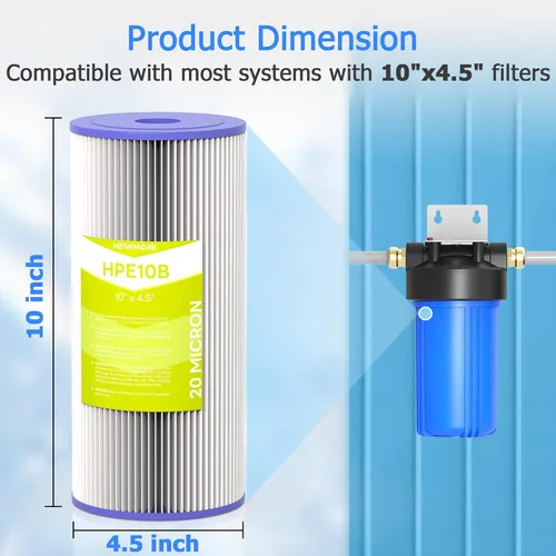 Miniatura 4 de Cartucho de filtro de agua de 20 micrones para toda la casa, filtros de sedimentos plisados para agua de pozo, repuesto para cartuchos FXHSC