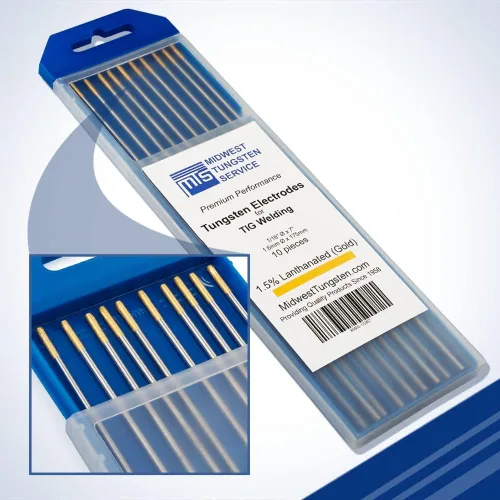 Miniatura 16 de Midwest Tungsten Service Electrodos de soldadura TIG de tungsteno paquete de 10 unidades (azul - 2% tungsteno lantanado (WL20/EWLa-2), 1/8 pulgadas