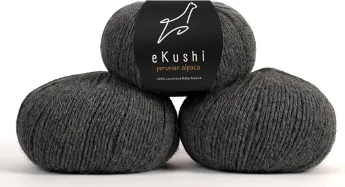 Miniatura 20 de 100% Hilo de Alpaca para Bebé para Tejer y Ganchillo - Juego de 3 Madejas de Hilo Premium DK - Ligero, Hipoalergénico y Térmico Hecho en Perú - N010